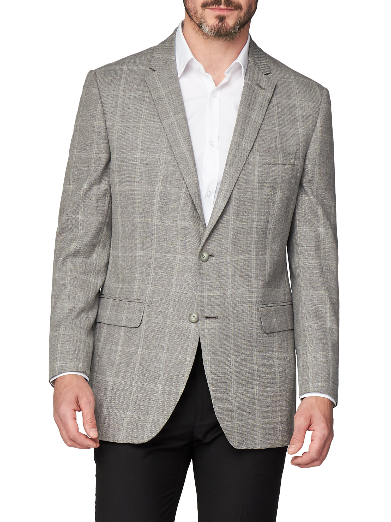Grey Check Half Lined Sports Jacket - Sports Jacket - Alexandre London